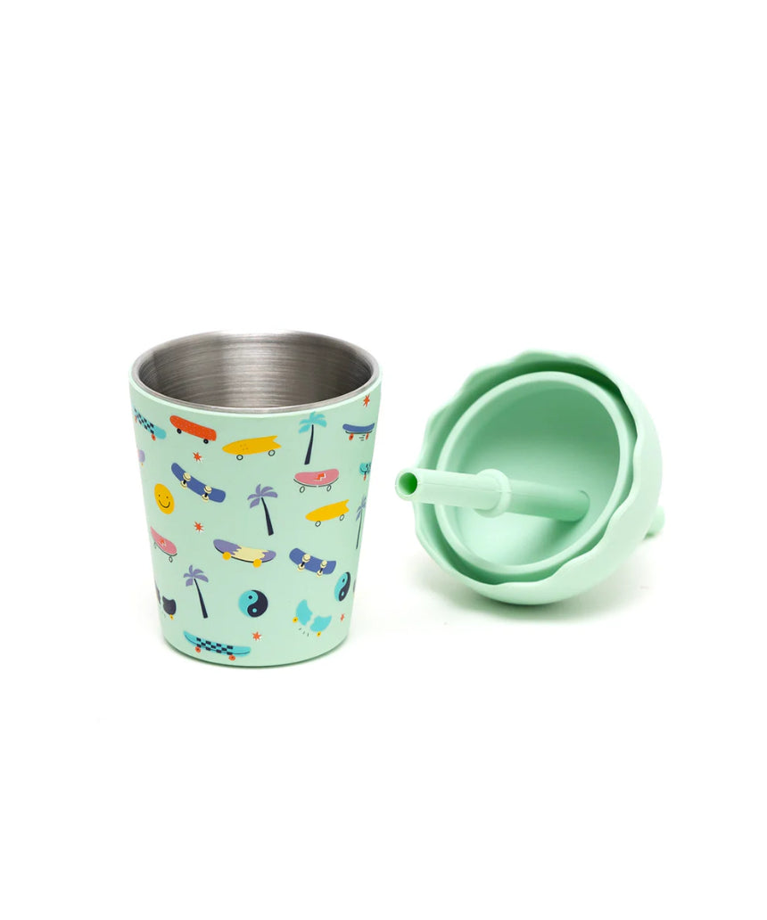 Chino Club - Skate Aqua Mini Smoothie Cup & Straw 200ml, kids Cup, Chino Club - Say It Sister