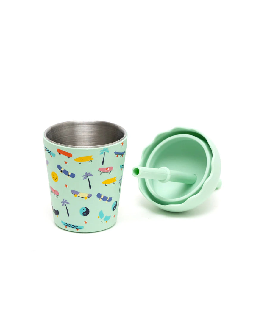 Chino Club - Skate Aqua Mini Smoothie Cup & Straw 200ml, kids Cup, Chino Club - Say It Sister