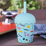Chino Club - Skate Aqua Mini Smoothie Cup & Straw 200ml, kids Cup, Chino Club - Say It Sister
