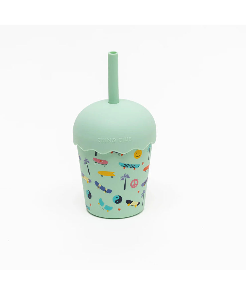 Chino Club - Skate Aqua Mini Smoothie Cup & Straw 200ml, kids Cup, Chino Club - Say It Sister