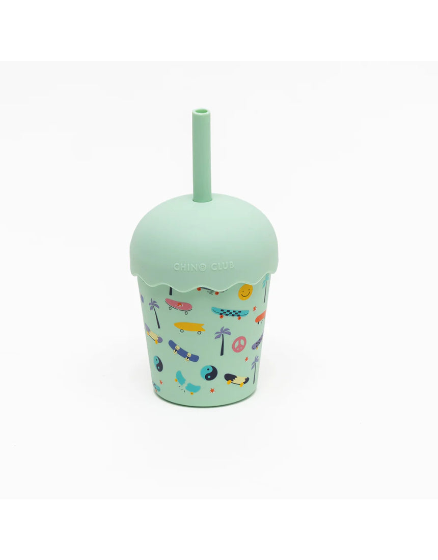 Chino Club - Skate Aqua Mini Smoothie Cup & Straw 200ml, kids Cup, Chino Club - Say It Sister