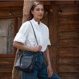 Status Anxiety Mini Mountains Bag in midnight blue, stylish small bag with mountain-inspired design, perfect for everyday use.