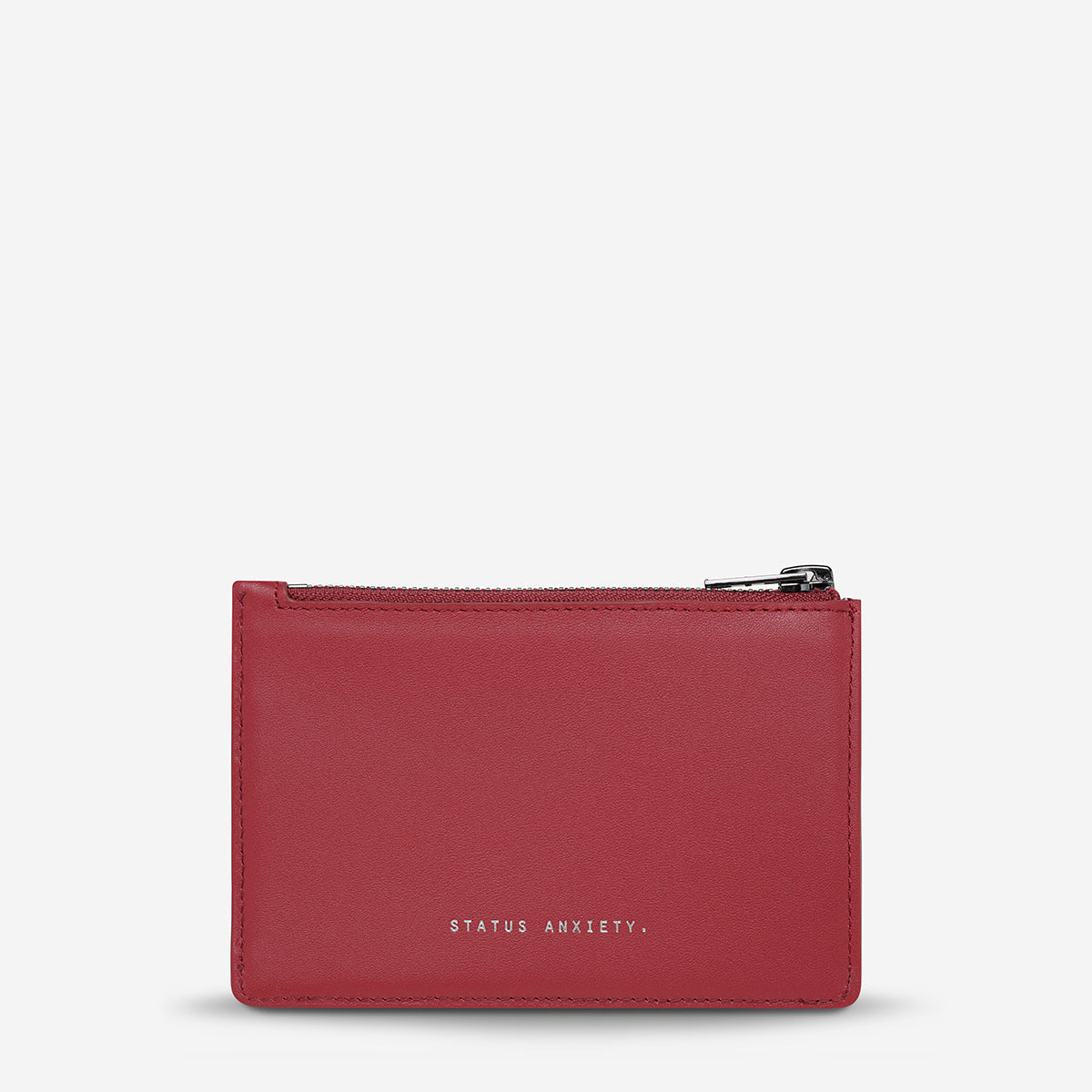 Status Anxiety Gone Again Wallet in Rouge Nappa