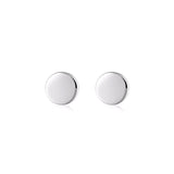 Linda Tahija Disc Stud Earrings in Silver