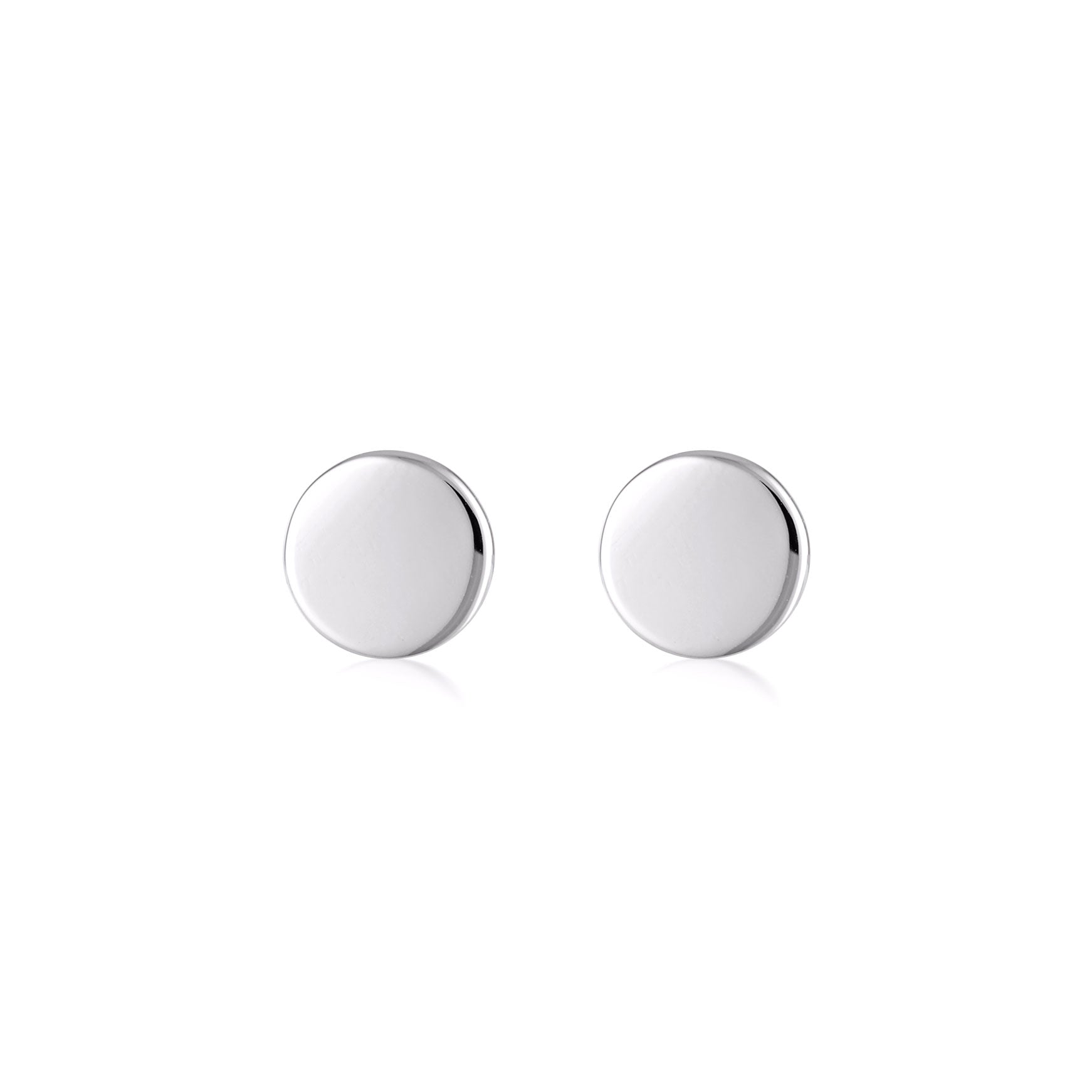 Linda Tahija Disc Stud Earrings in Silver