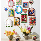 Jones & Co Bloom Nouveau Wine Rectangle wall decor featuring a floral design on a textured surface.