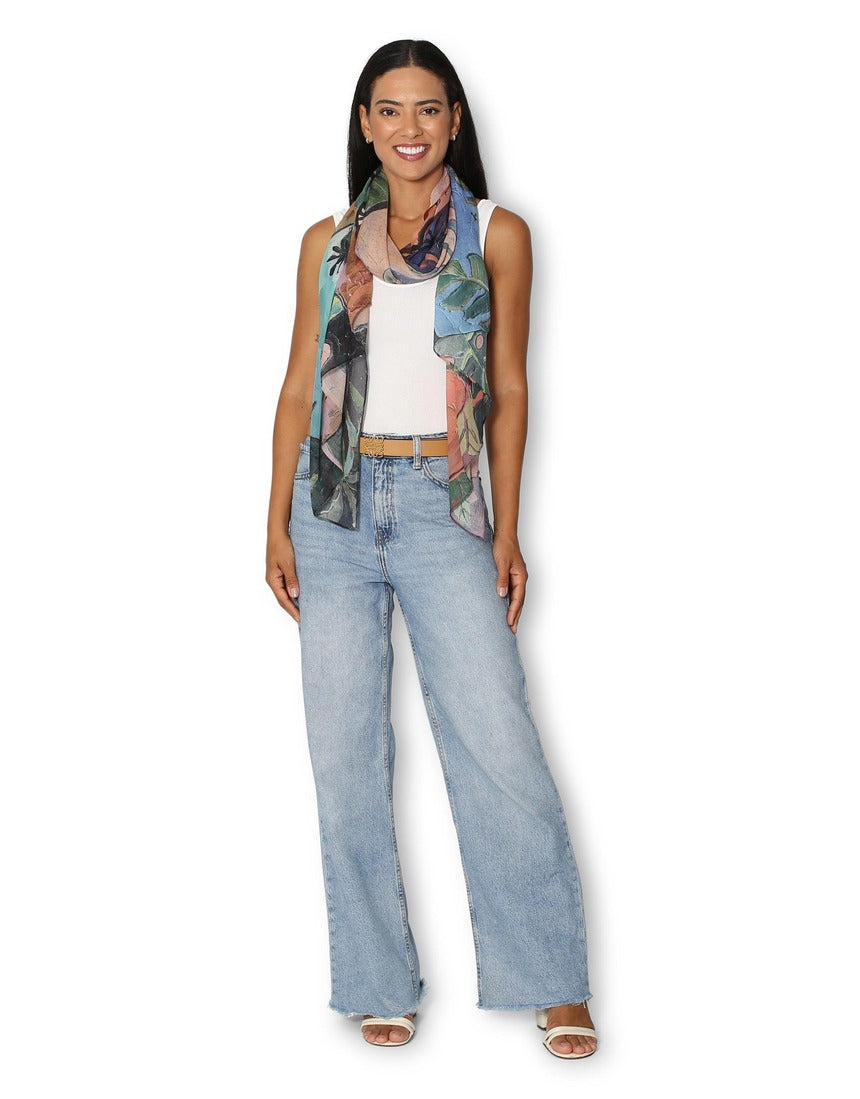 The Artists Label - A Day in Tahiti Scarf - on model