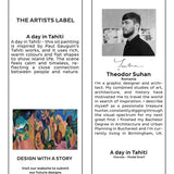 The Artists Label - A Day in Tahiti Scarf hang tag