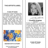 The Artists Label - A Sea of Roses Scarf hang tag