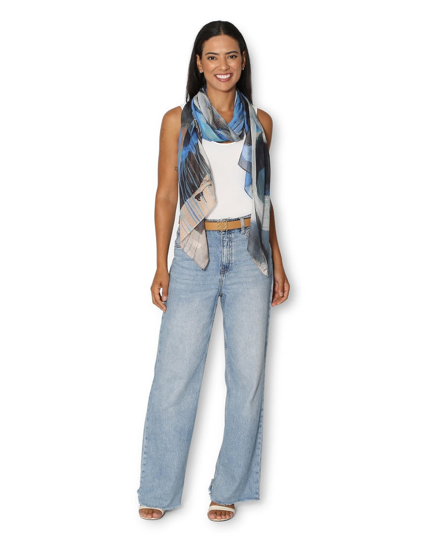 The Artists Label - Blues and Roots Scarf - on model
