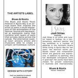 The Artists Label - Blues and Roots Scarf hang tag