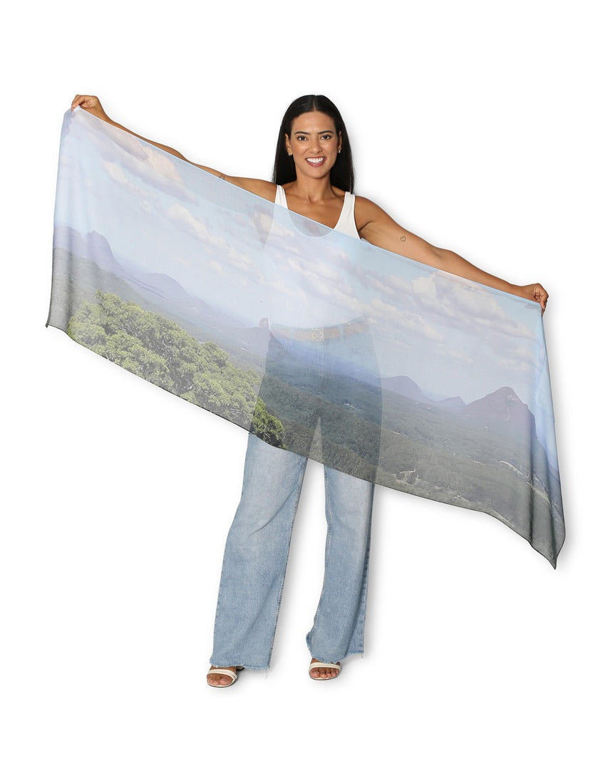 The Artists Label - Glass House Mountains Scarf - flat