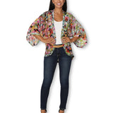 The Artists Label - Julie’s Garden Silk Kimono - front