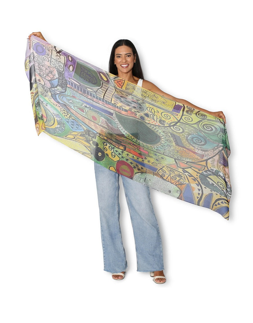The Artists Label - Lady Klimt Scarf - flat