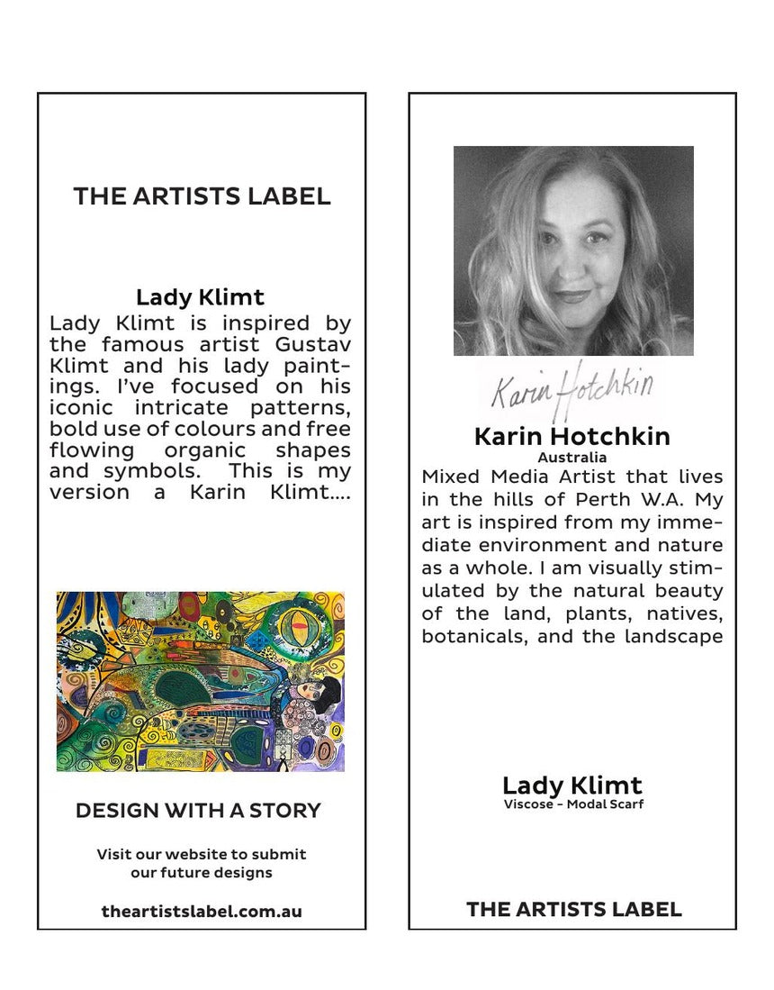 The Artists Label - Lady Klimt Scarf hang tag