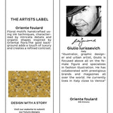 The Artists Label - Oriente Foulard Silk Kimono hang tag