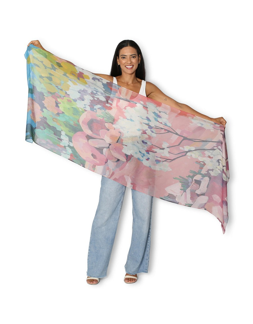 The Artists Label - Pink Granite Scarf - flat