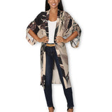 The Artists Label - Radio Garden Long Silk Kimono - front