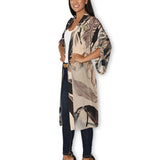 The Artists Label - Radio Garden Long Silk Kimono - side