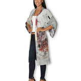 The Artists Label - Steps to the Lake Long Silk Kimono - side