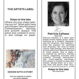 The Artists Label - Steps to the Lake Long Silk Kimono hang tag