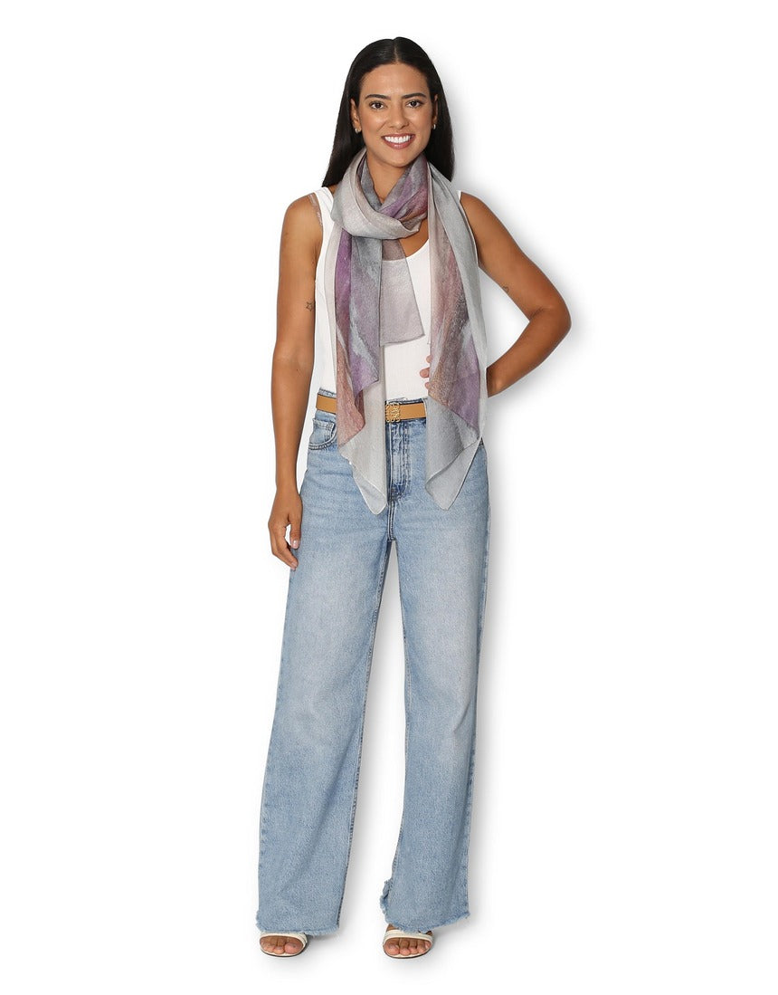 The Artists Label - Transformation Silk Scarf - on model
