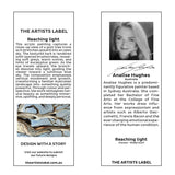 The Artists Label Reaching Light viscose modal scarf with soft, flowing fabric and abstract light-inspired design.
