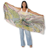 The Artists Label - Wattle Blossom Wool Scarf - flat