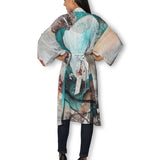 The Artists Label - Winter Dance Long Silk Kimono - back