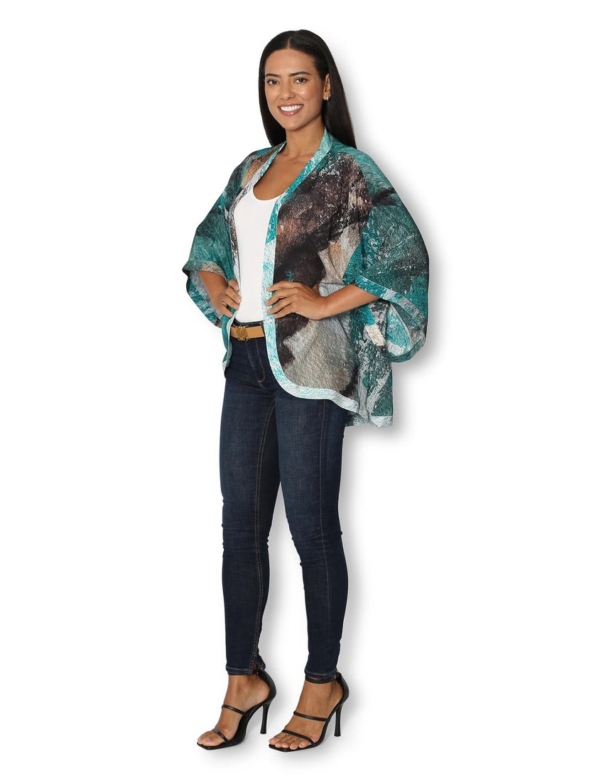 The Artists Label - Winter Dance Silk Kimono - side