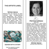 The Artists Label - Winter Dance Wool Scarf hang tag