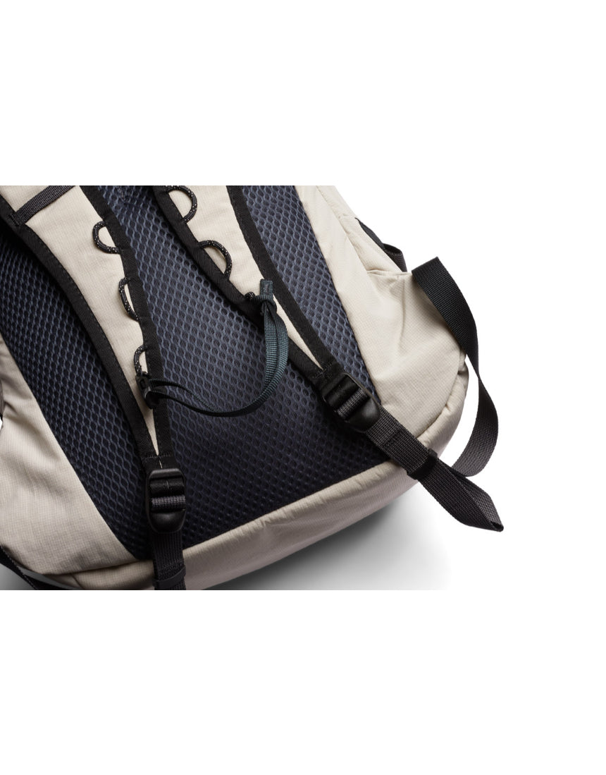 Bellroy Lite Daypack in Ash color, compact backpack with sleek design and multiple compartments for everyday organization.