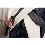 Bellroy Lite Daypack in Ash color, showcasing its sleek, compact design with adjustable straps and multiple storage compartments.