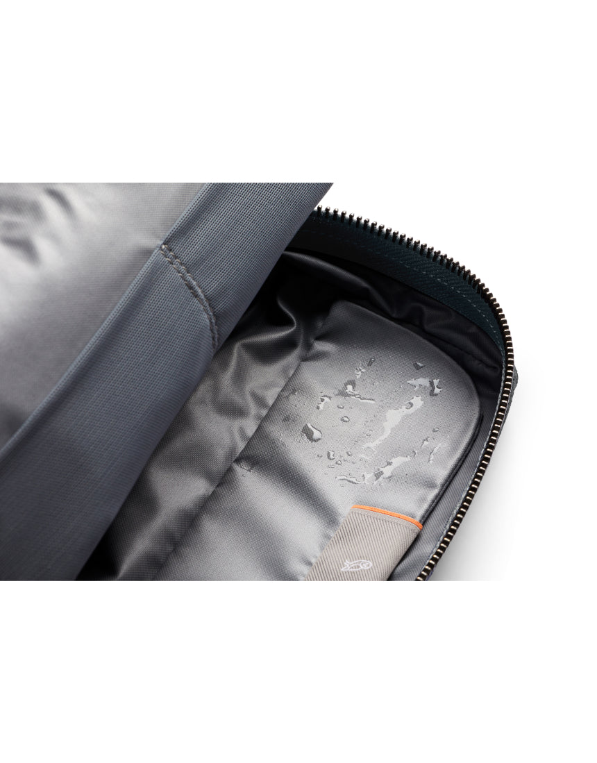 Bellroy Slate toiletry kit with zippered compartments and durable material, ideal for organizing travel essentials.