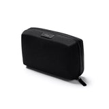 Bellroy Tech Kit in black with multiple compartments for organizing cables, chargers, and tech accessories.