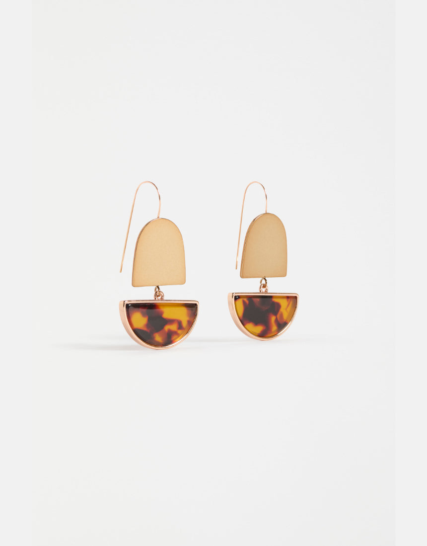 Elk - Heran Hook Earring Tortoiseshell, Earrings, Elk - Say It Sister