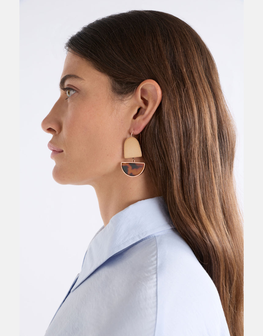 Elk - Heran Hook Earring Tortoiseshell, Earrings, Elk - Say It Sister
