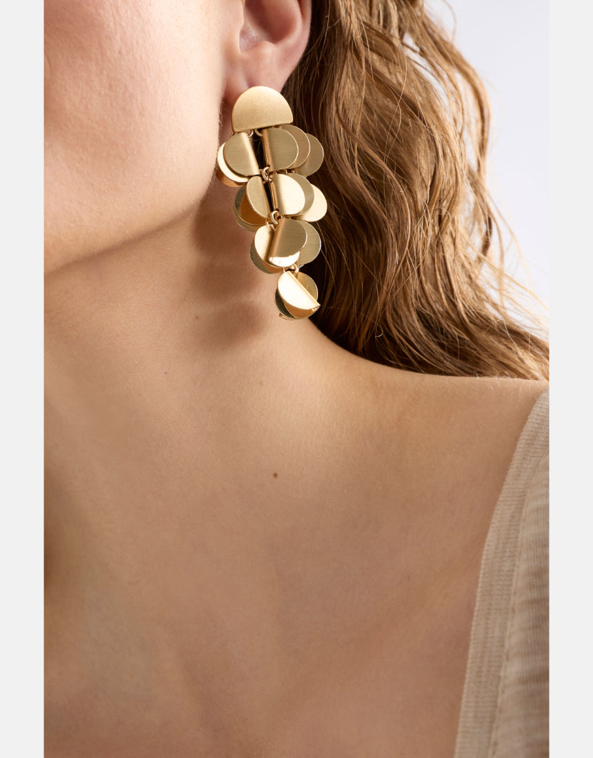 Elk - Ozett Drop Earring Gold, Earrings, Elk - Say It Sister