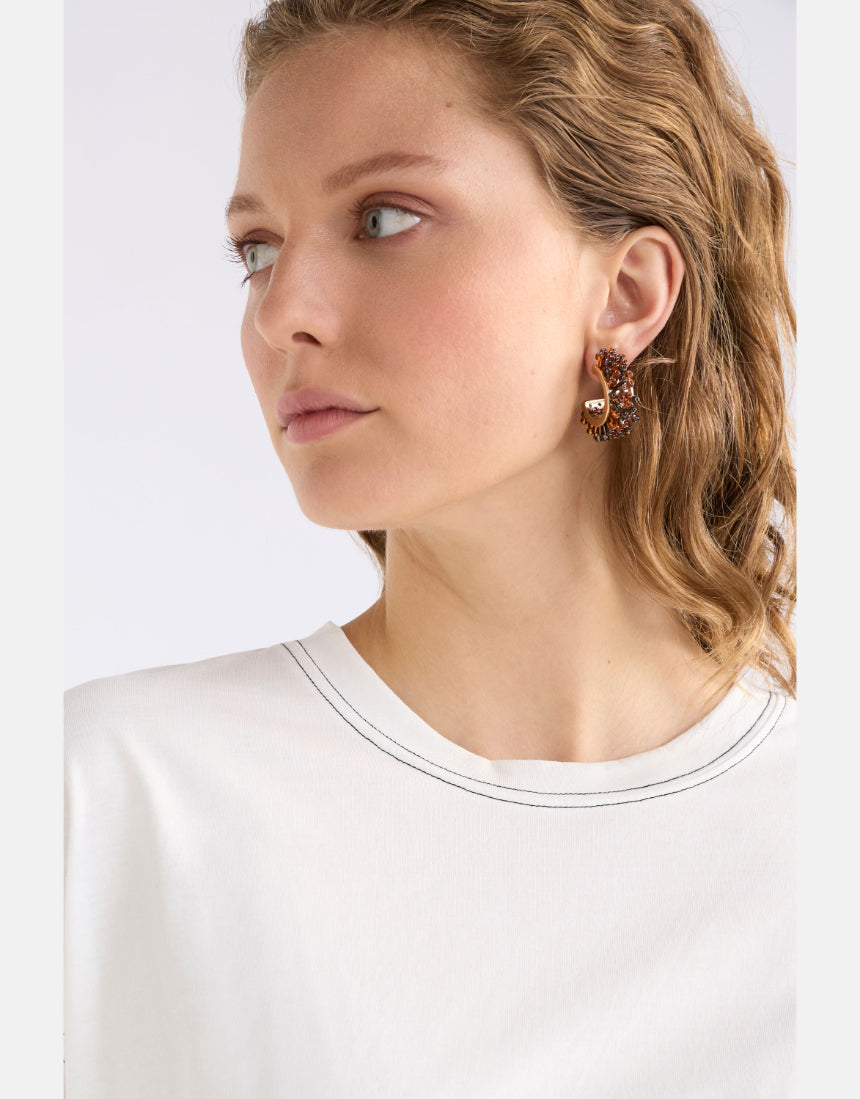 Elk - Karan Small Hoop Earring Tortoiseshell, Earrings, Elk - Say It Sister