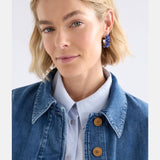 Elk - Karan Small Hoop Earring Denim, Earrings, Elk - Say It Sister