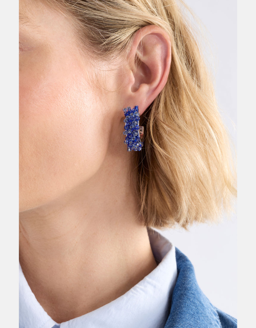 Elk - Karan Small Hoop Earring Denim, Earrings, Elk - Say It Sister