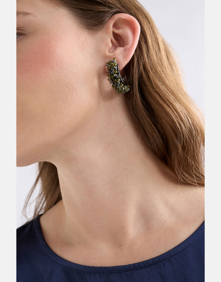 Elk - Karan Small Hoop Earring Olive, Earrings, Elk - Say It Sister