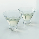 Viski - Heavy Base Crystal Martini Glass Set 2, , Viski - Say It Sister