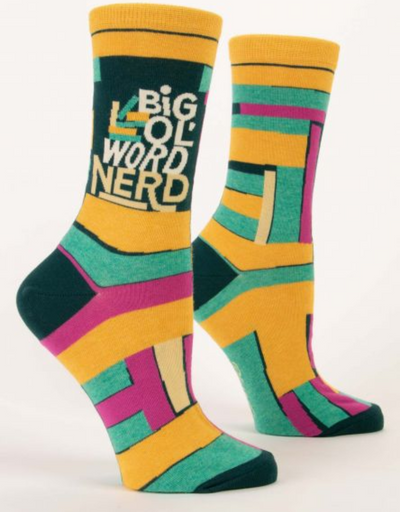 Blue Q - Big Ol Word Nerd W-Crew Socks - Say It Sister