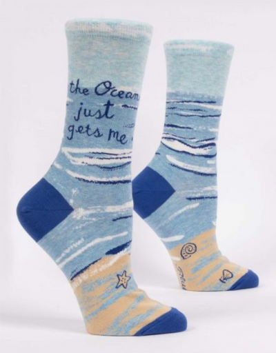 Blue Q - Ocean Just Gets Me W-Crew Socks - Say It Sister