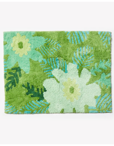 Bonnie and Neil - Sunset Floral Green Bath Mat - Say It Sister