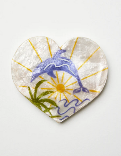 Soleil Dolphin Heart Wall Tile - Say It Sister