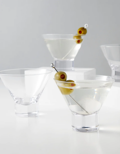 Viski - Heavy Base Crystal Martini Glass Set 4 - Say It Sister