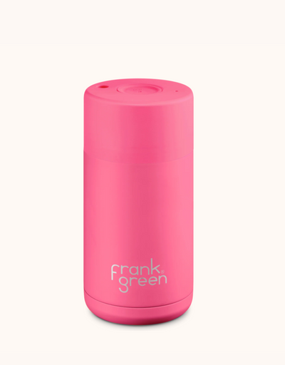 Frank Green - Neon Pink Ceramic Reusable Cup 12oz 355ml - Say It Sister