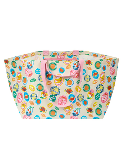 Fruit Stickers Oversize Tote - Say It Sister